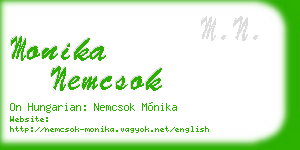 monika nemcsok business card